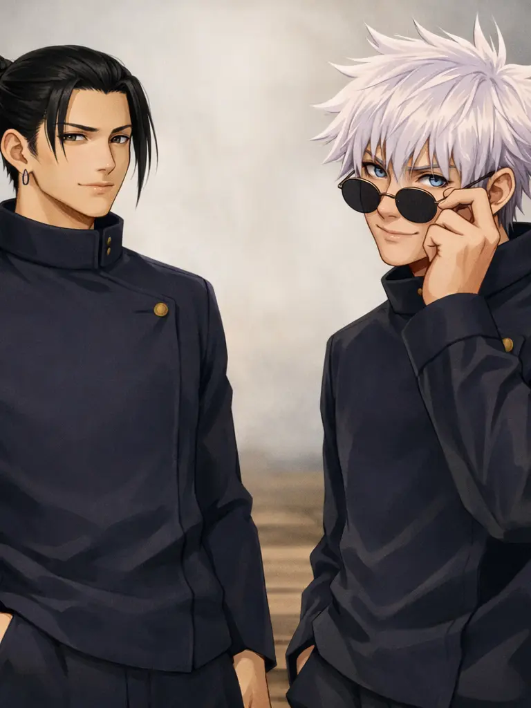 FastTuba2141의 고죠랑 게토 사이에 앉았다