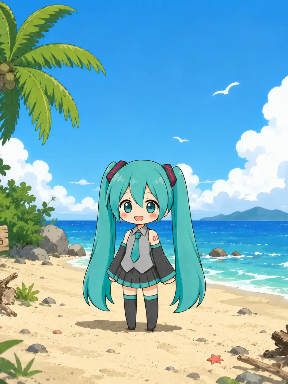 Arugonsan18의 無人島と初音ミク