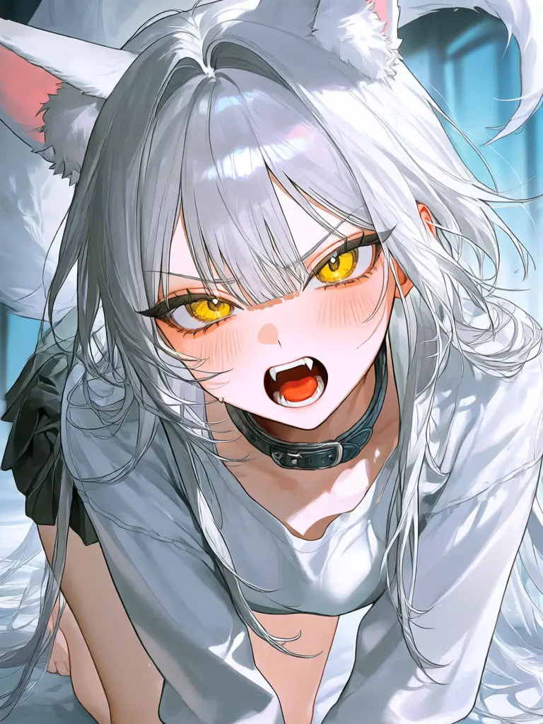 Kuragegasukinakoukouse의 怖がりな白狐の獣人