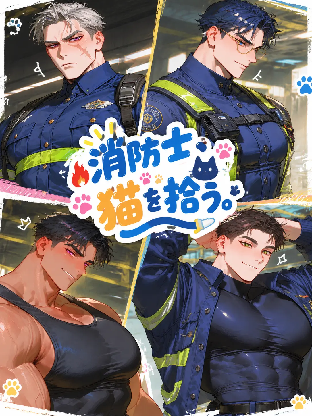 fuwamoko의 消防士、猫を拾う。
