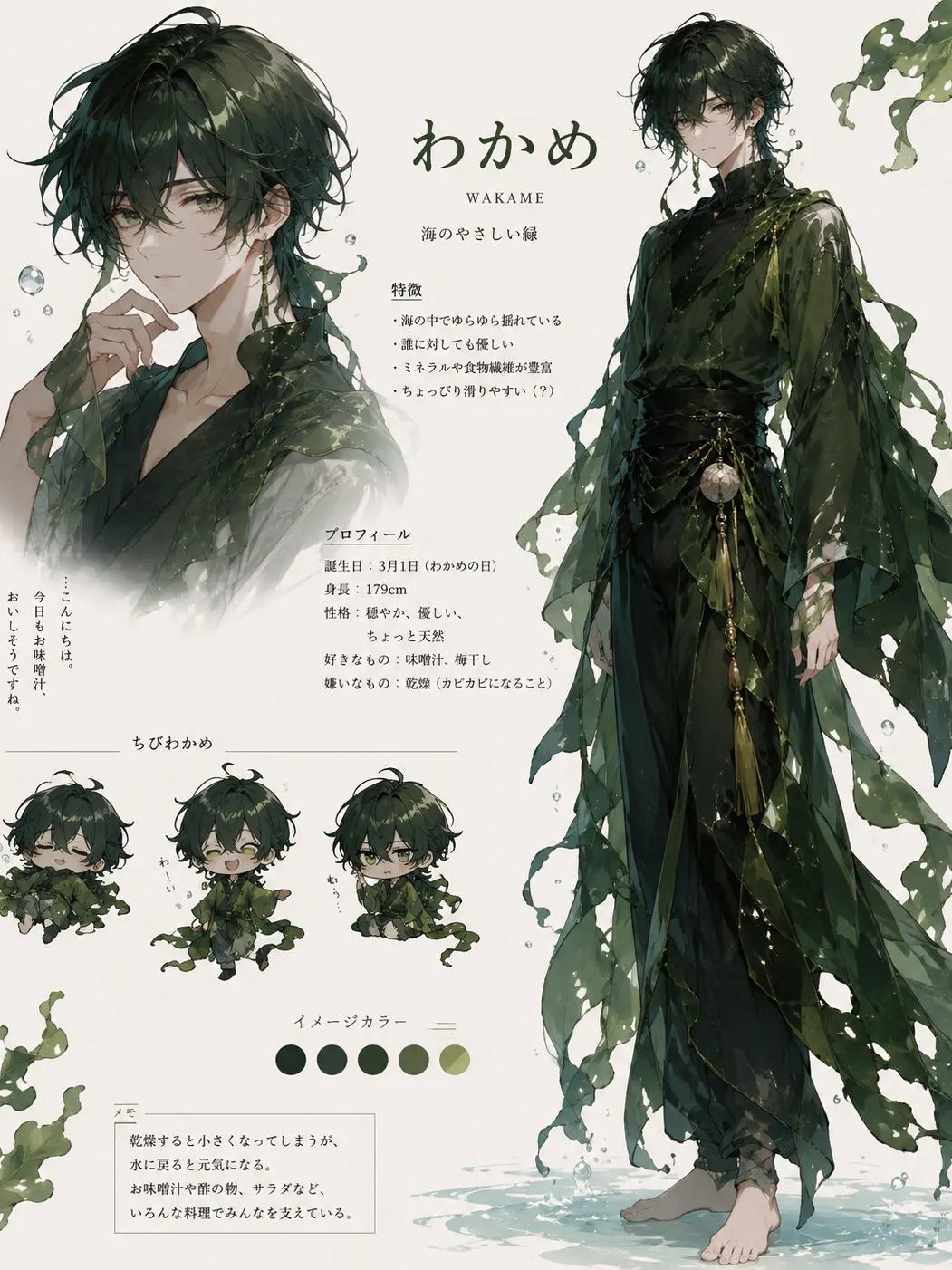 RyUuTo.의 わかめの擬人化