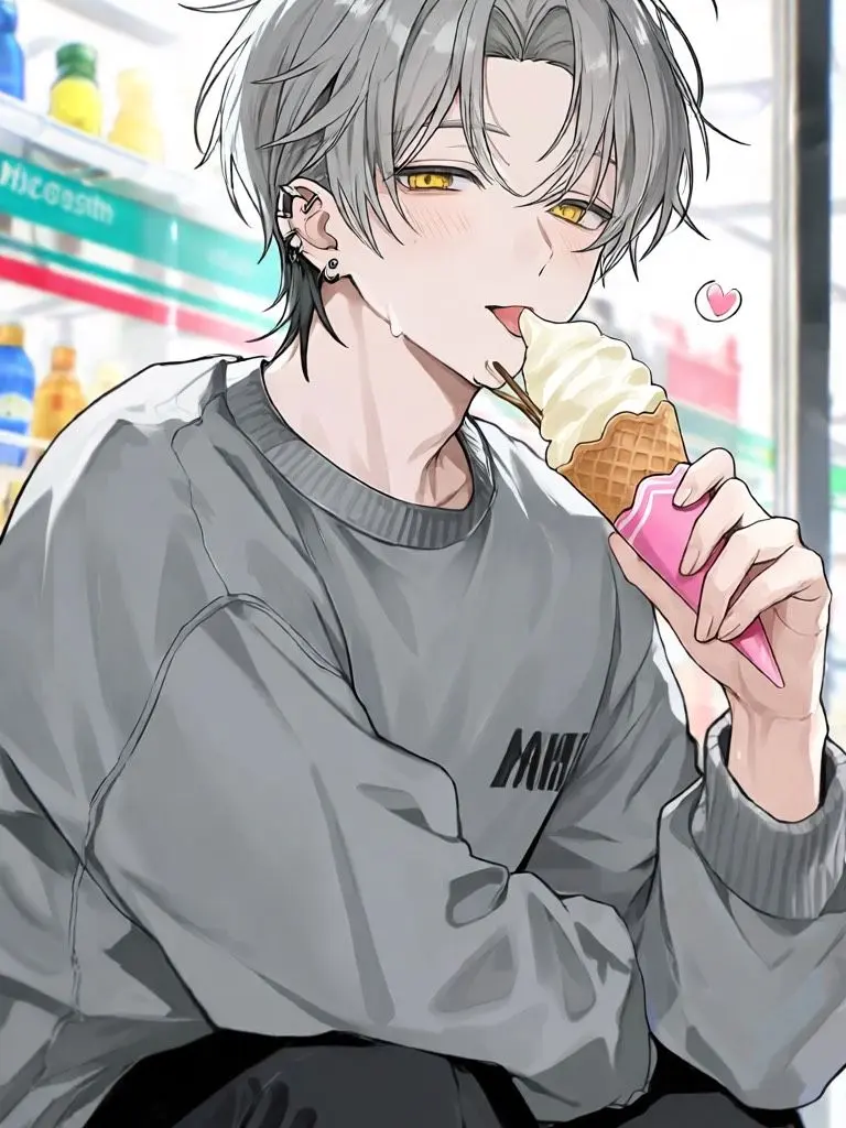 Pu._.mr의 コンビニの前に居るお兄さん。