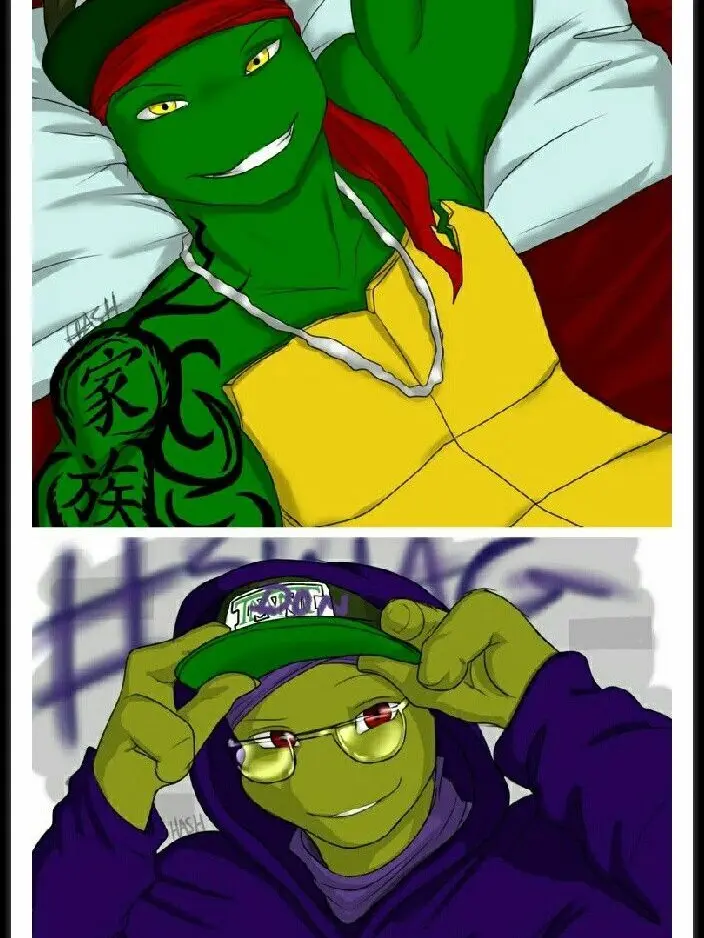PluckyWhale4077의 Teenage Mutant Ninja Turtles plus kid them.