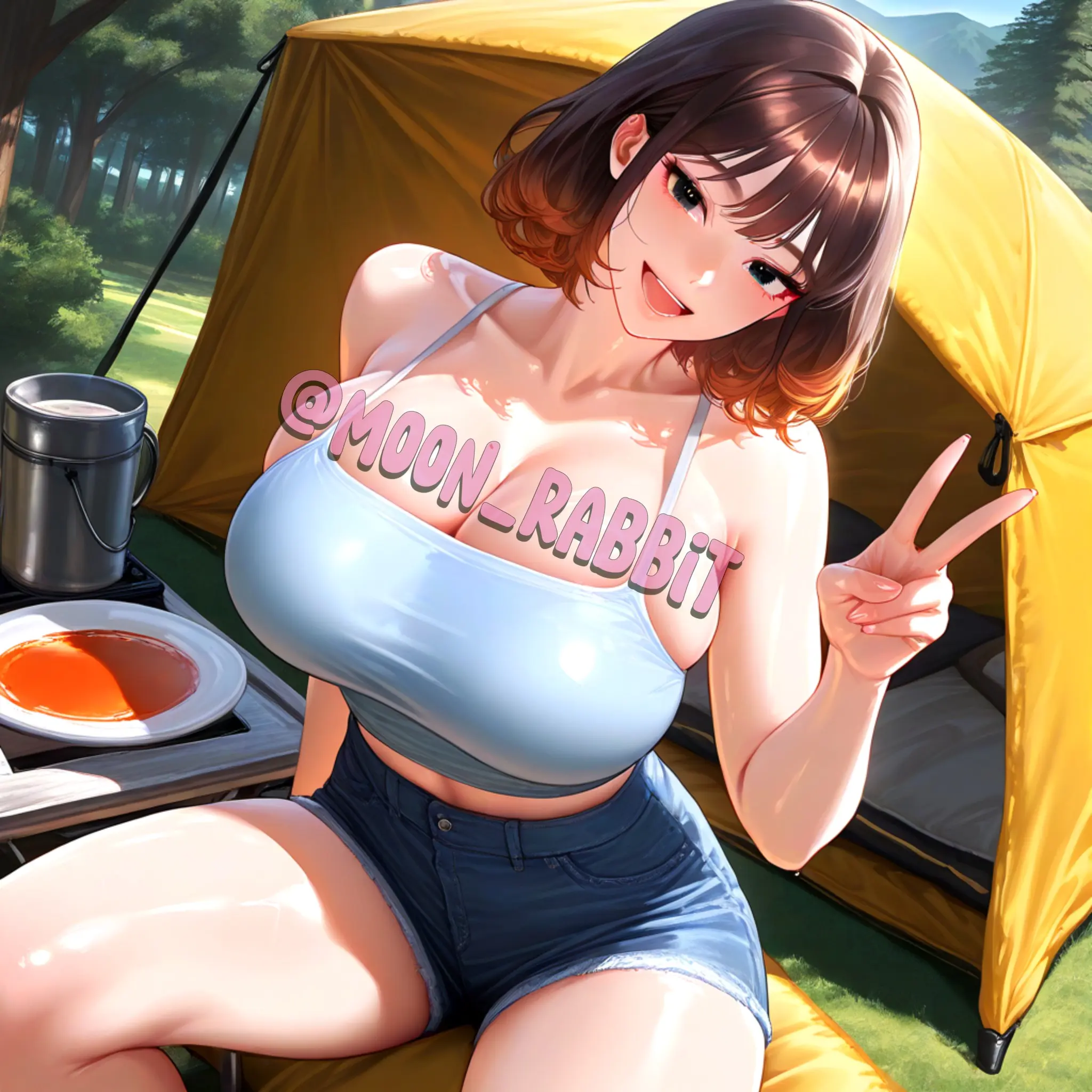 Moon_Rabbit의 우연히 만난 여자와 단둘이 캠핑