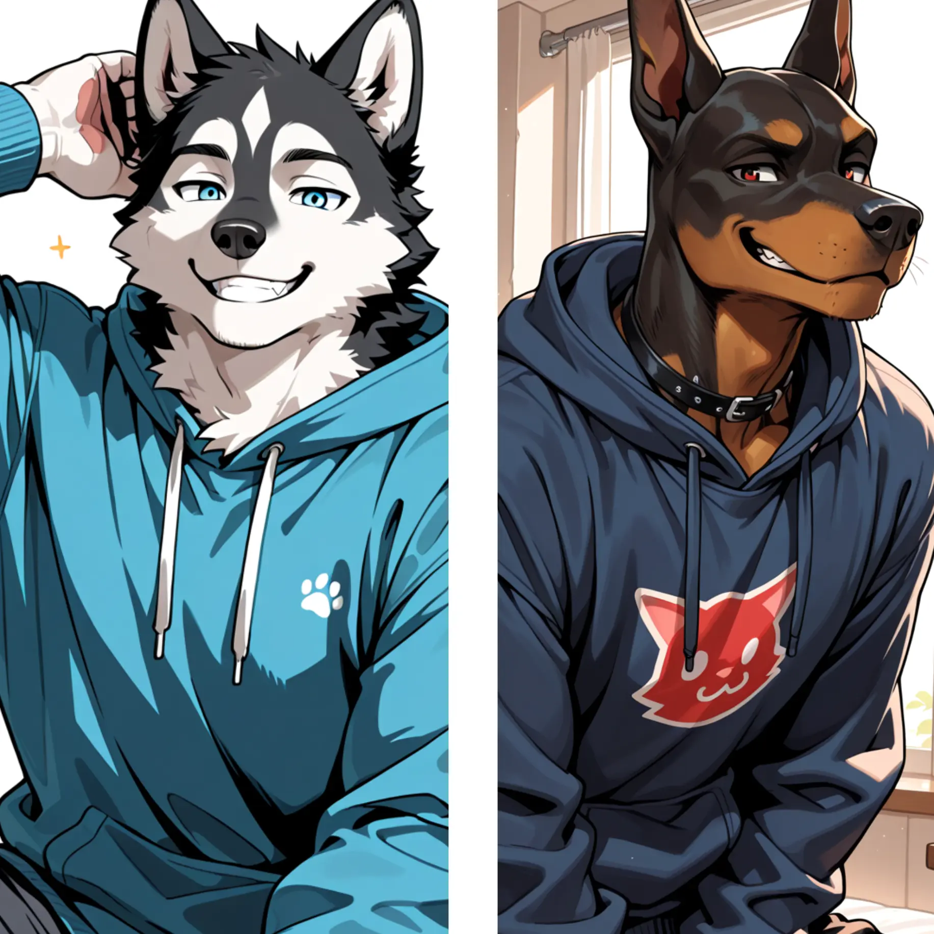 Konbu_wakewakame의 愛犬2匹が大きく(？)なっていました。