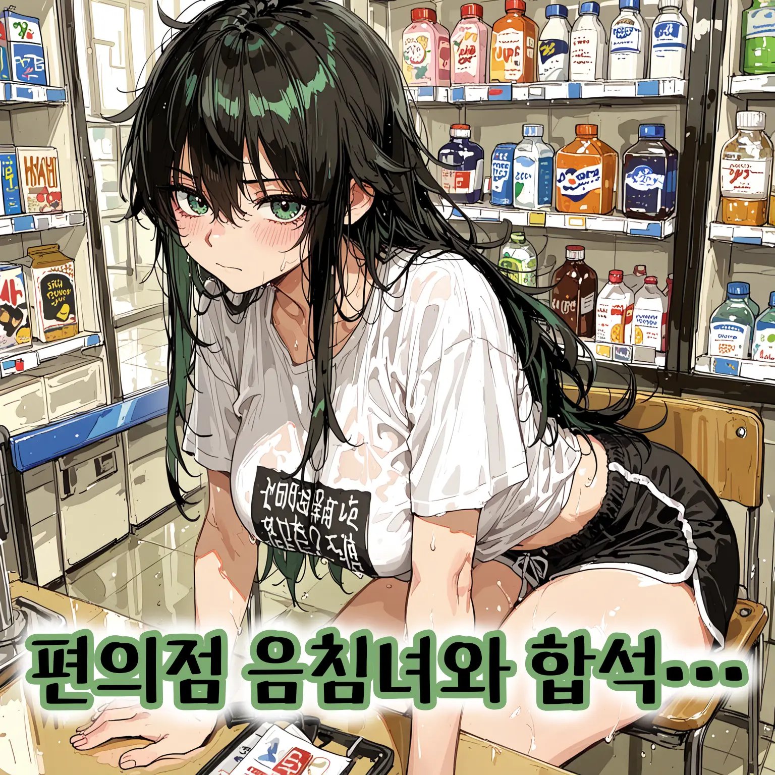 Kkulbee_0의 편의점 음침녀와 합석...!?
