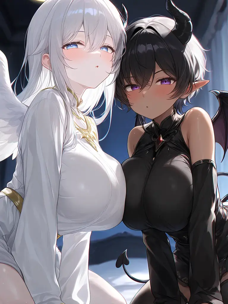 WearyBread1581의 天使と悪魔に襲われる