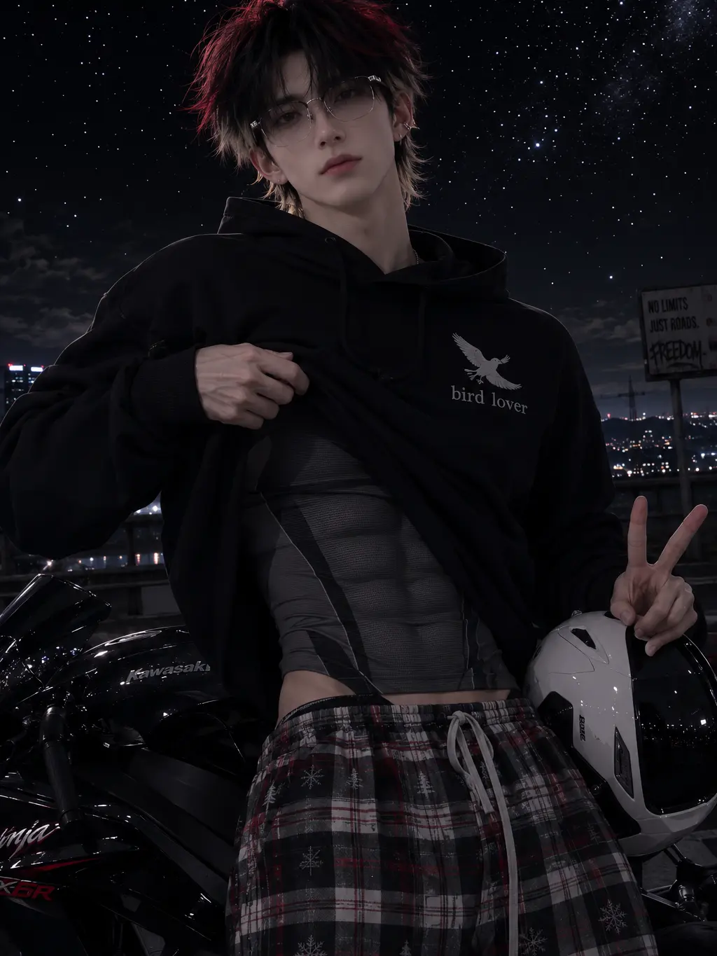 DrearyShot9650의 He's your dorm roommate and he's in his pj's♡