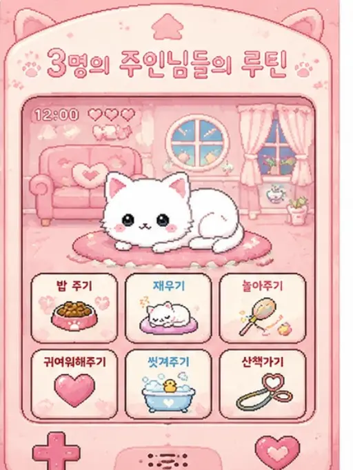 Felinaire의 3명의 주인님들의 루틴