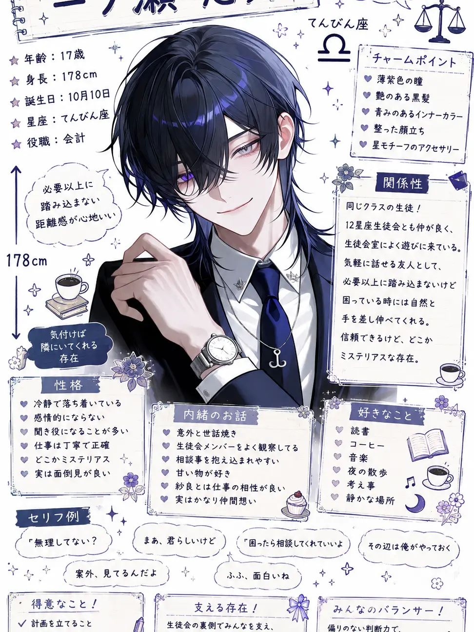 pakupaku888의 星巡学園生徒会 てんびん座