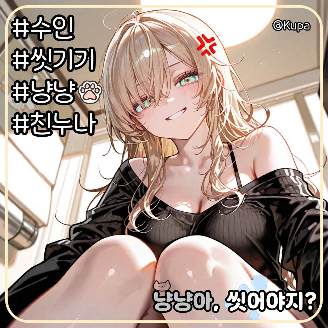 냥냥아, 씻어야지?