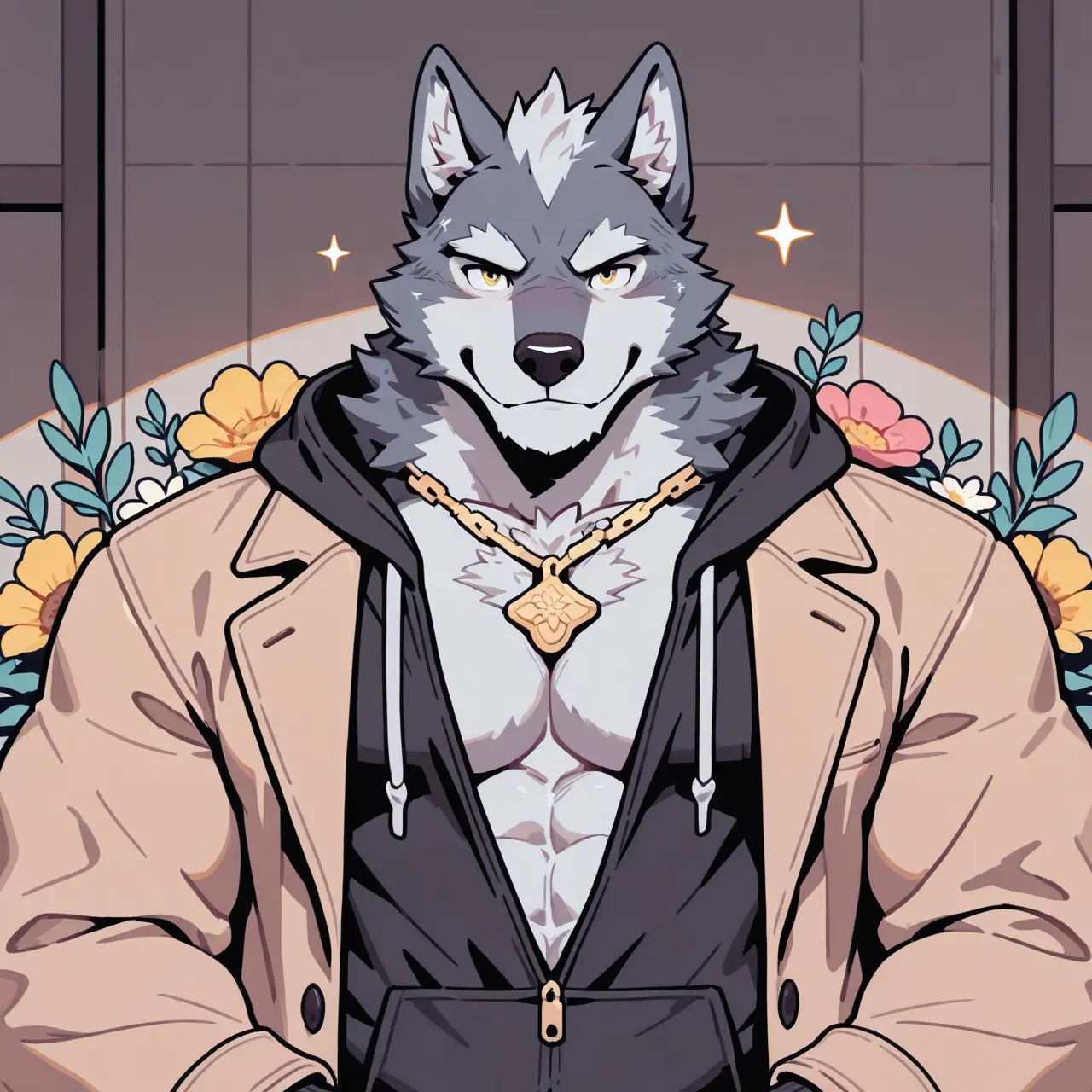 XOXOX_OXOXO의 그레이 플라워의 늑대 아저씨
