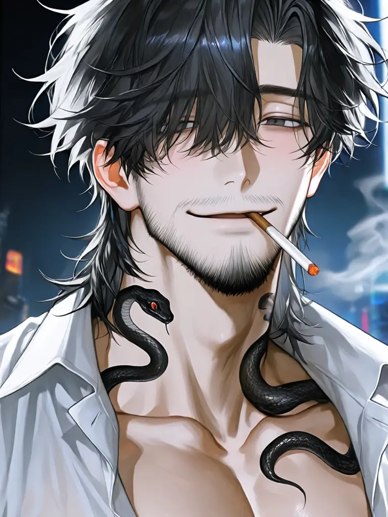 ako250603의 裏に毒を隠した黒蛇のような男