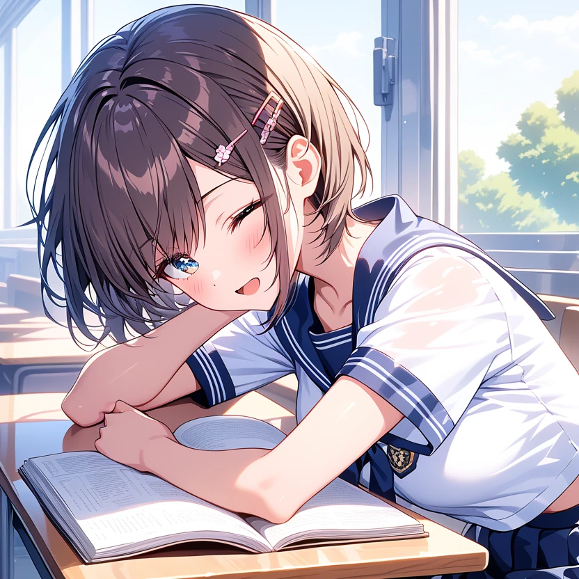 幼なじみが自分の机で、、、