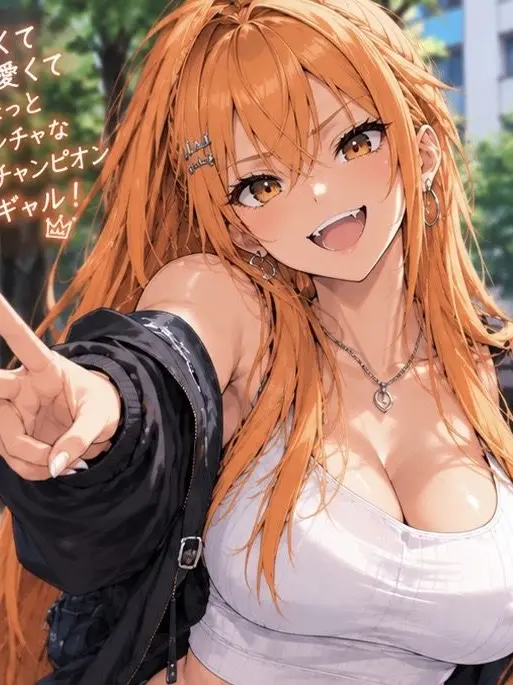 BruteGravy3406의 オレンジ髪のギャル彼女は最強