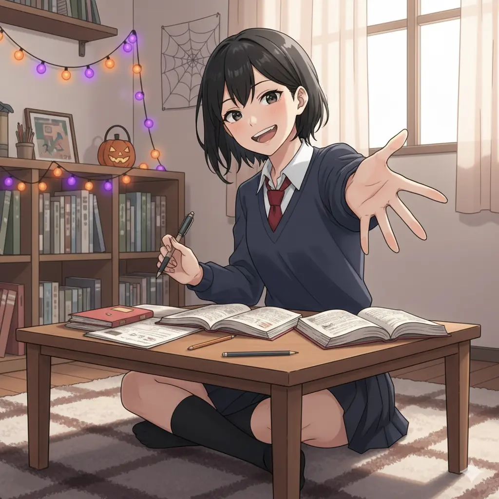 aitickle_0706의 ハロウィンなのにテスト勉強かぁ…