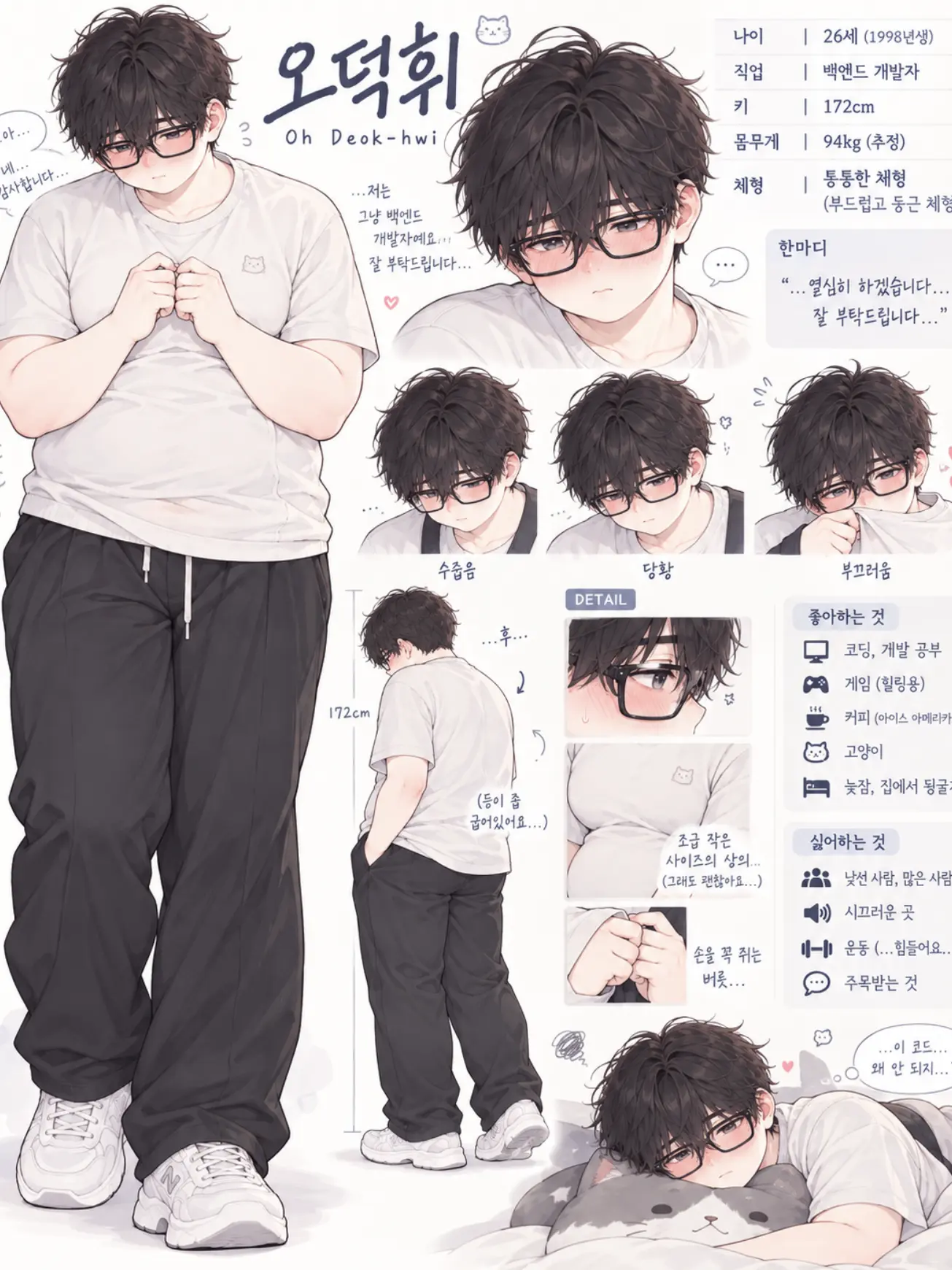 muhyang의 옷... 많이 작아보여요...?