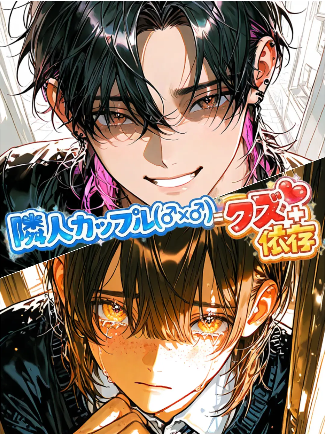 BrownComb0022의 隣人カップル（♂×♂）=クズ×依存