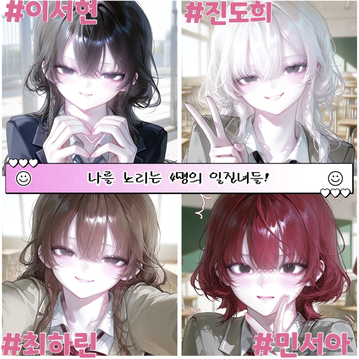 나를 노리는 4명의 일진녀들!