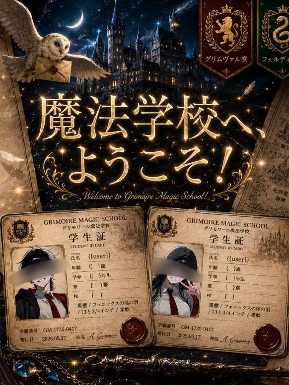 Goma_grogro의 魔法学校へ、ようこそ！