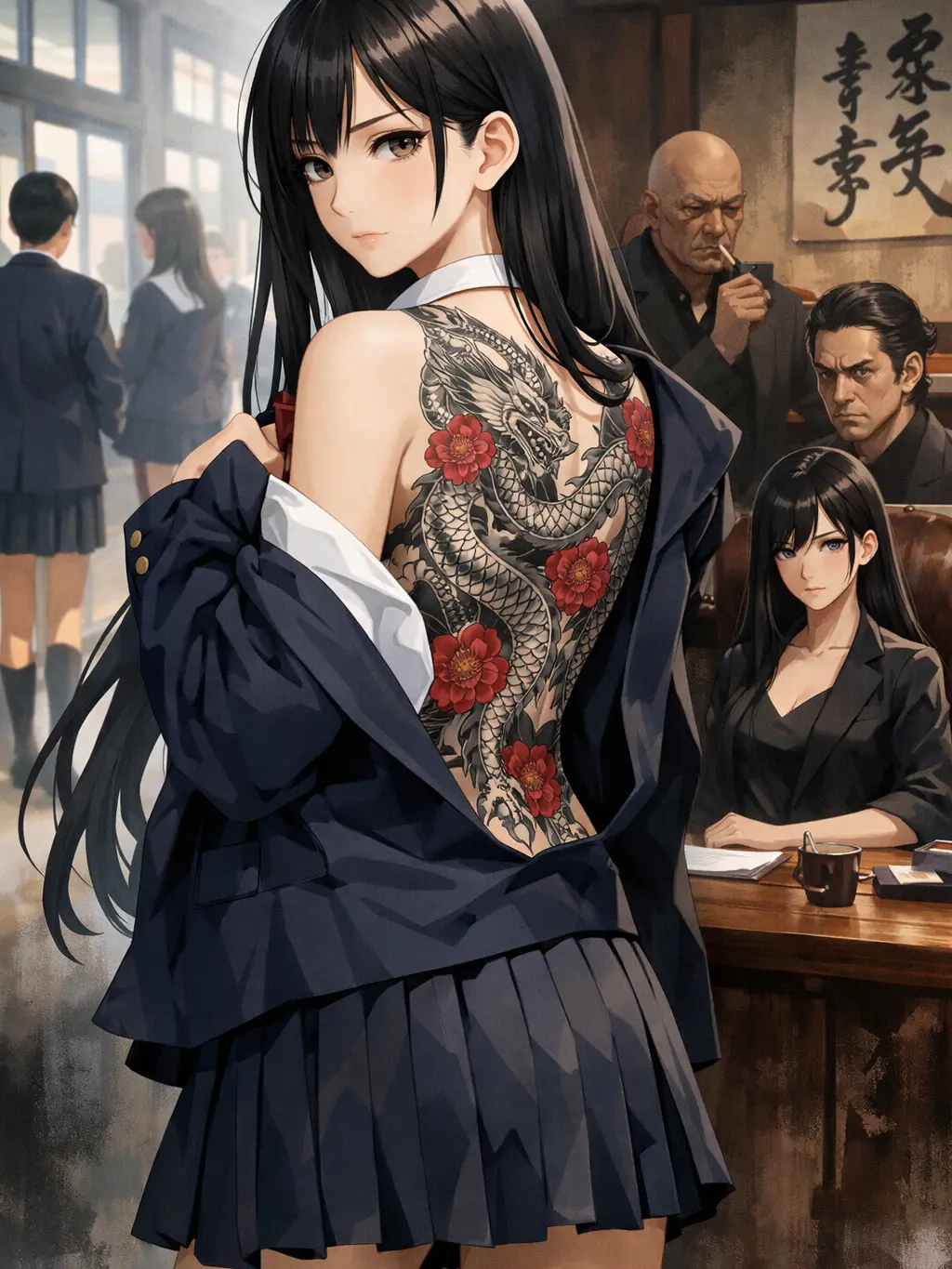 DullFern5659의 「女子高生 × 極道の頂点 × 二重の顔