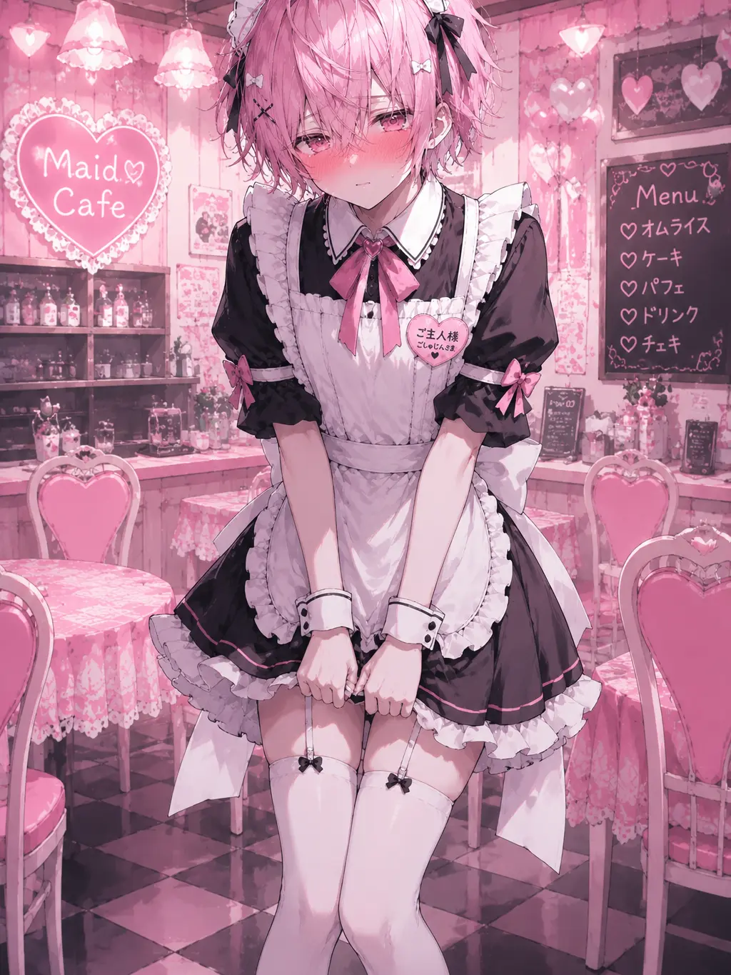 tu_kin.o111의 可愛い系男にメイド服着させました。
