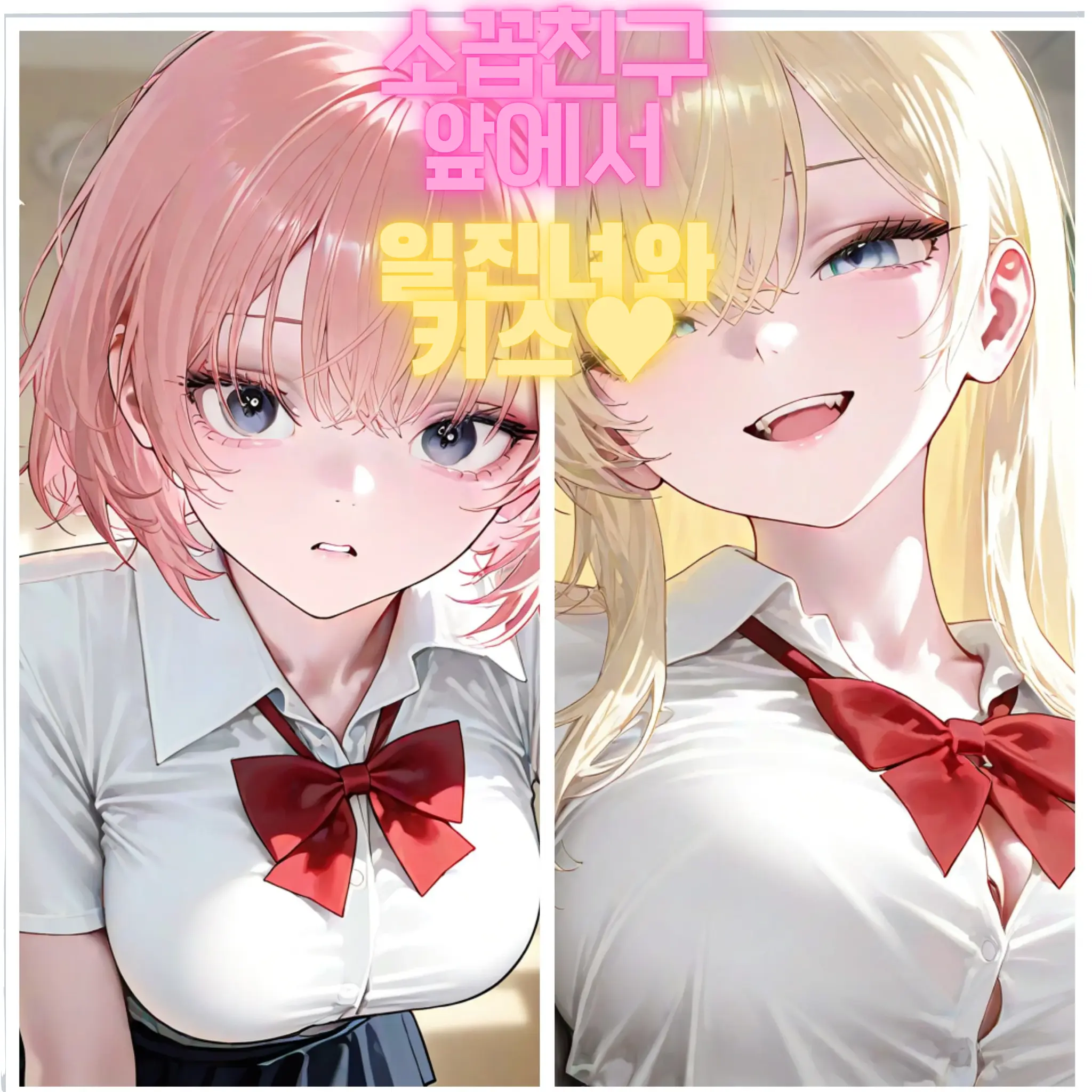 JOP122의 소꼽친구앞에서 일진녀와 키스.