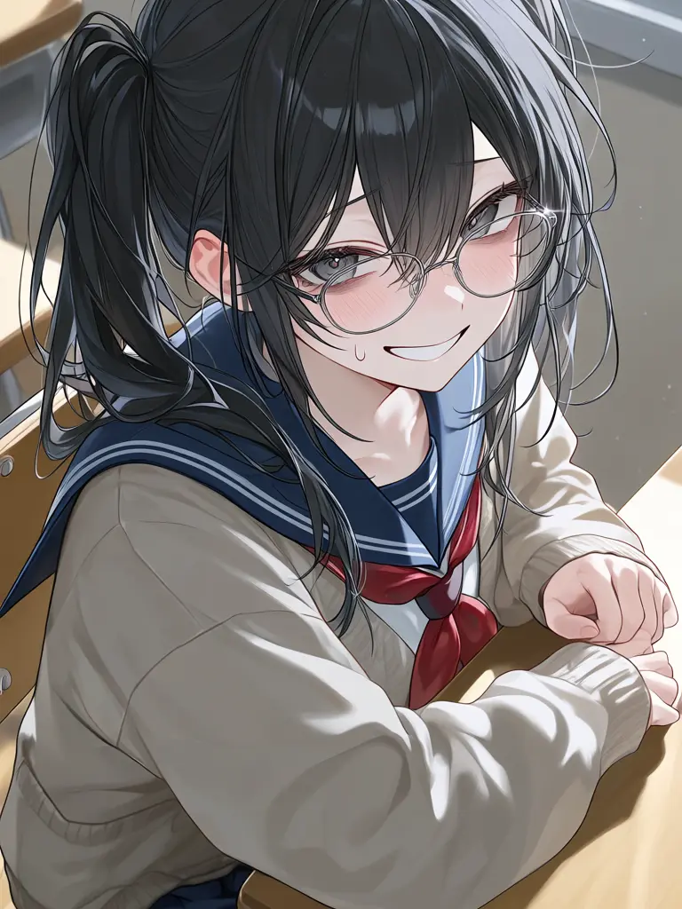 HamiGakikooon의 隣の席の眼鏡っ娘