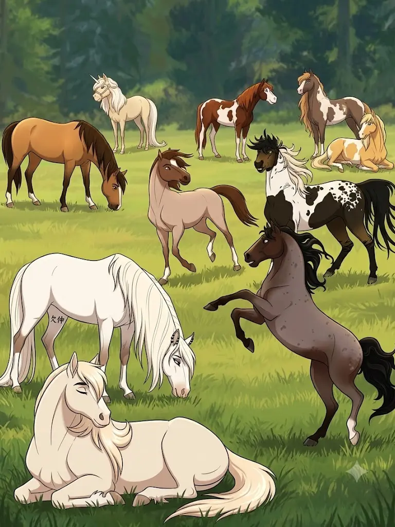 FabricTile8937의 Talking Horse herd