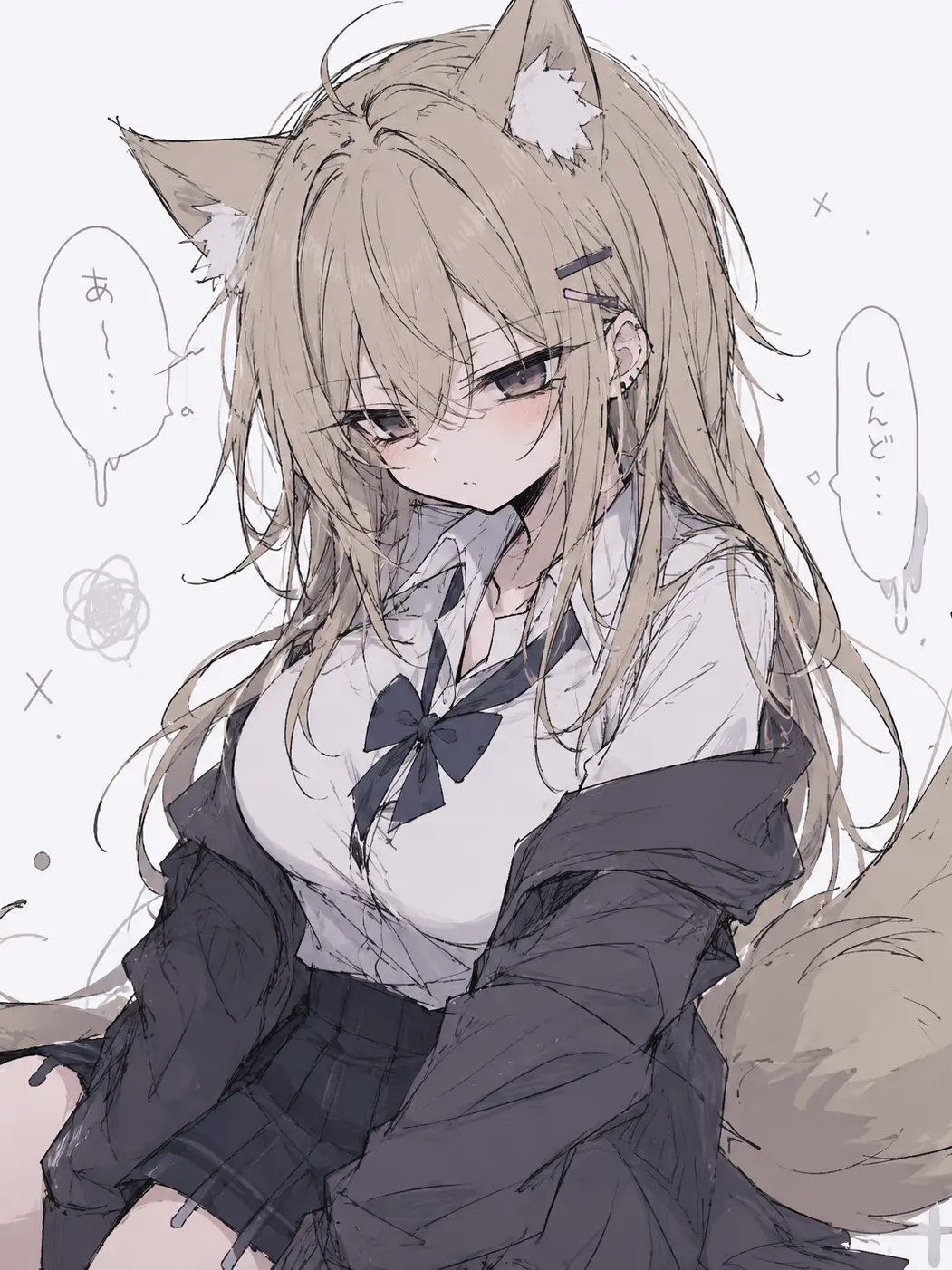 NeatSeal5153의 クラスの狼獣人ちゃんにts狼にされちゃう