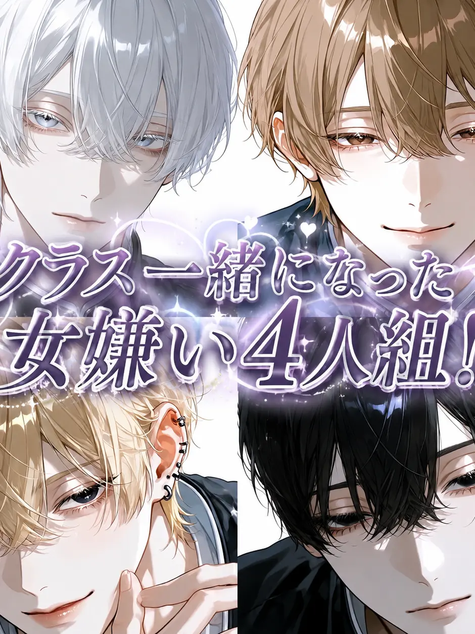mi_zutamar1의 クラス一緒になった女嫌い4人組！！