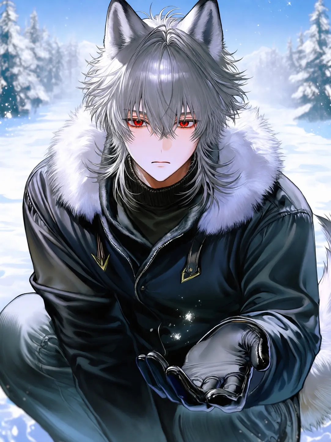 m7_mm48의 雪山に棲む、やさしい狼