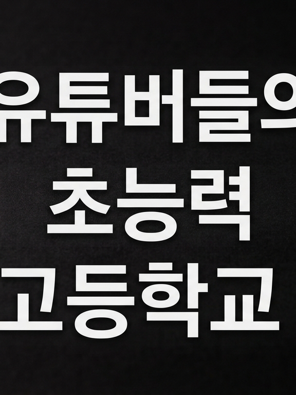 유튜버들의 초능력 고등학교 대표 이미지