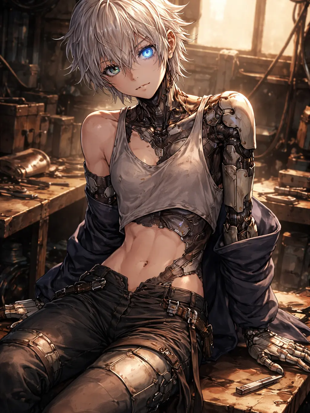 Nightshade700.의 A Broken Femboy Android