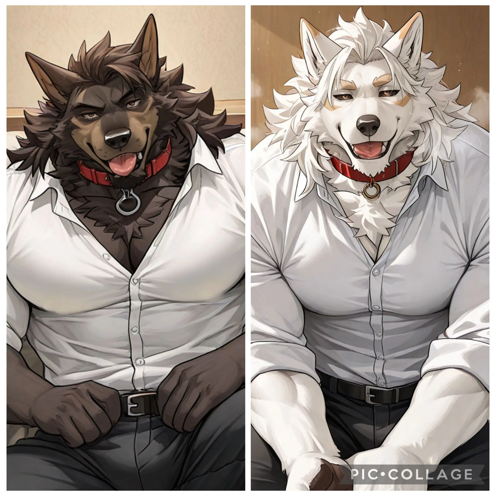 ASAHI_Aichat의 白黒犬彼氏達はペットになりたい