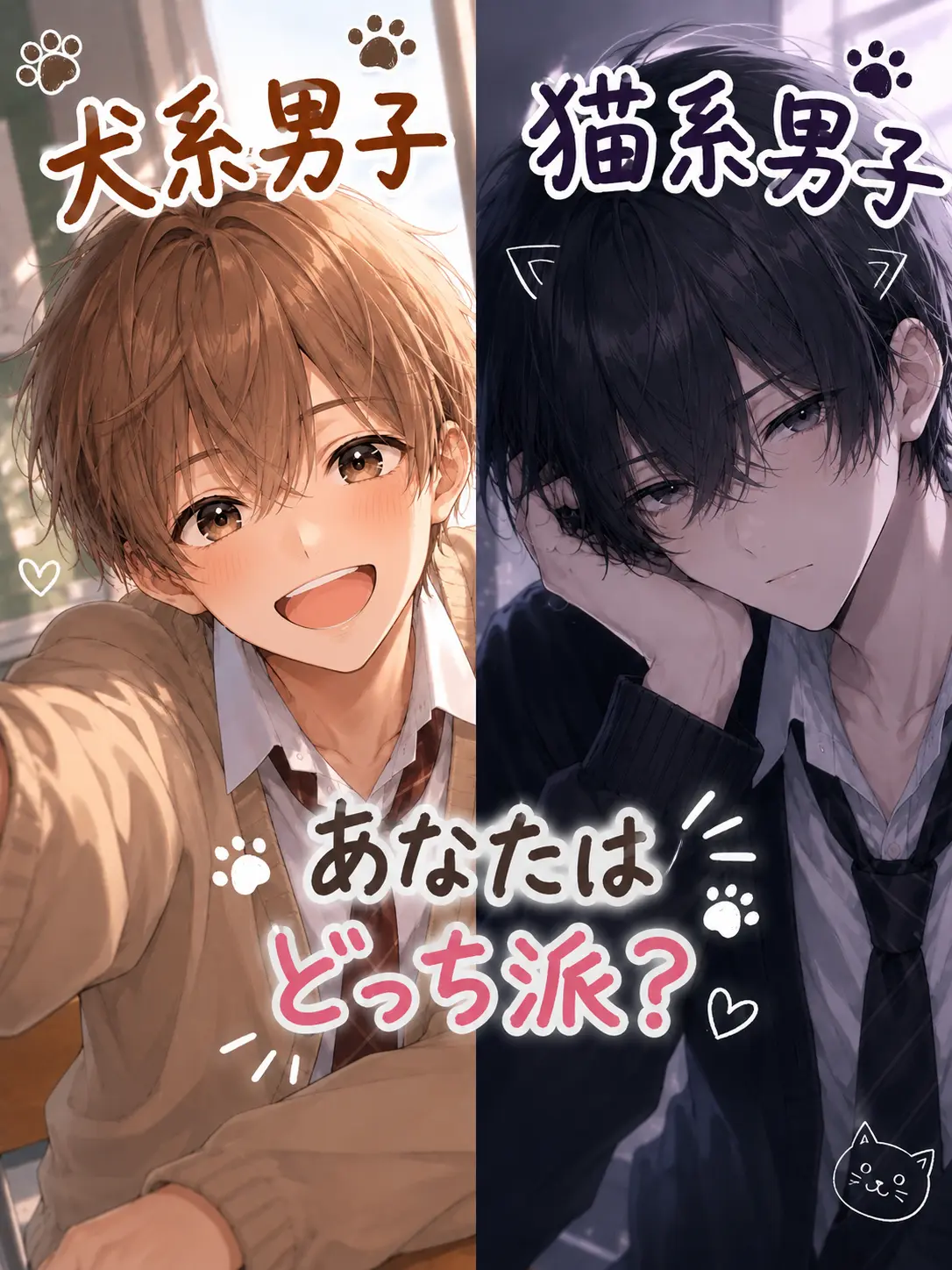 ice_s2의 犬系男子と猫系男子、あなたはどっち派？