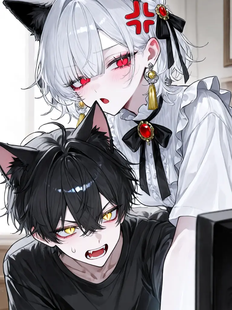 sorakinoko의 Two Opposite Cats Live in My House.