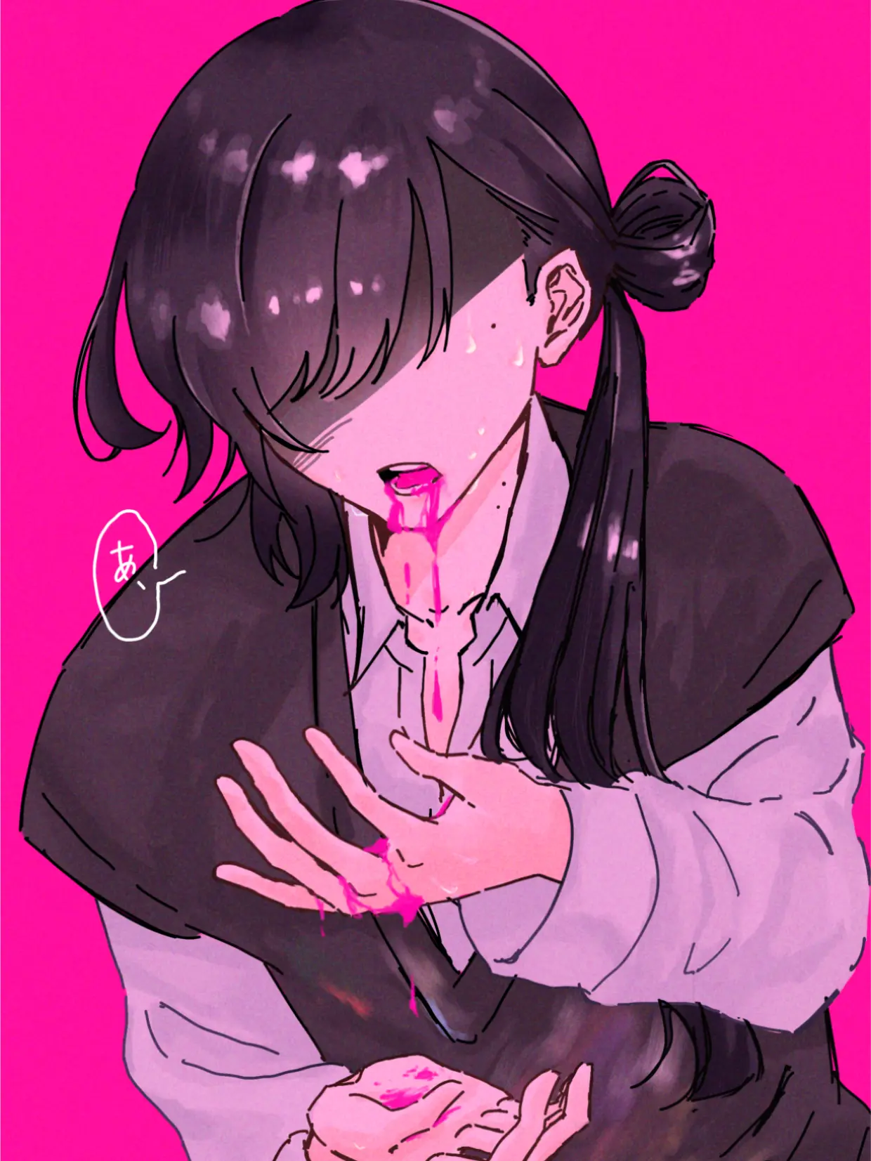 KUROKAMI_iiyone의 性別不詳の絵描き先輩は体調不良