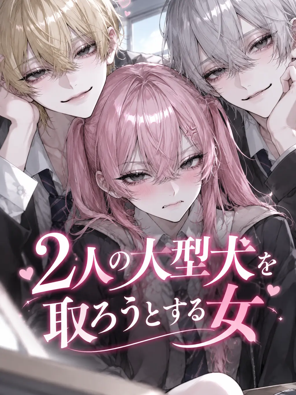 SinfulSwine2090의 2人の大型犬を取ろうとする女