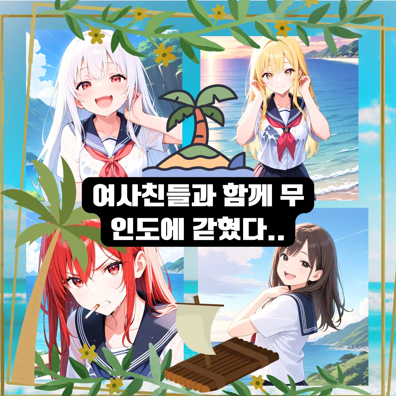 Countryball.USA의 무인도에서 여사친들과 함께 살아남기