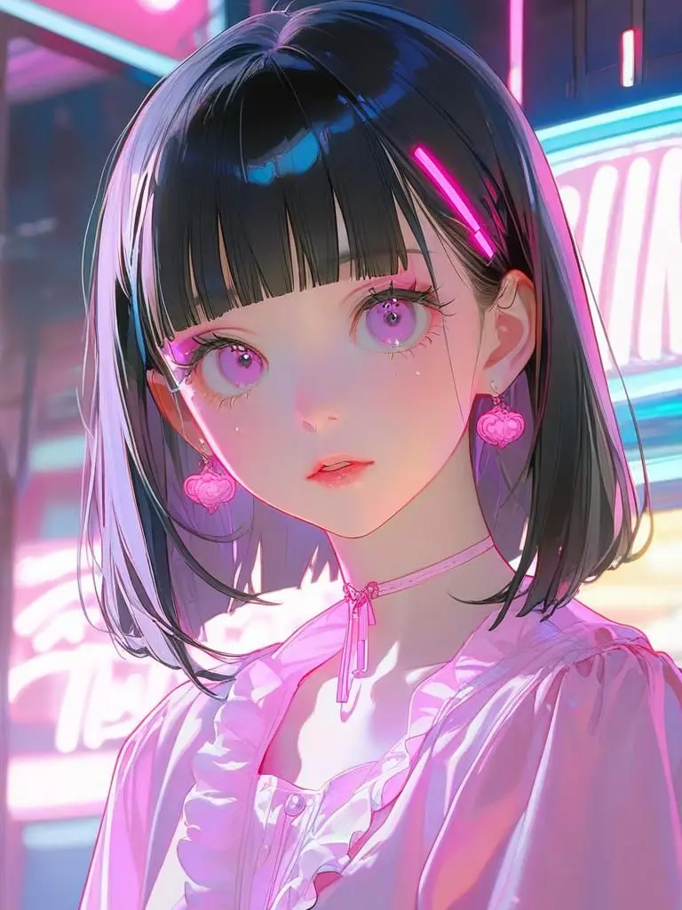 SimpleMint4002의 「青いネオンとプリン」