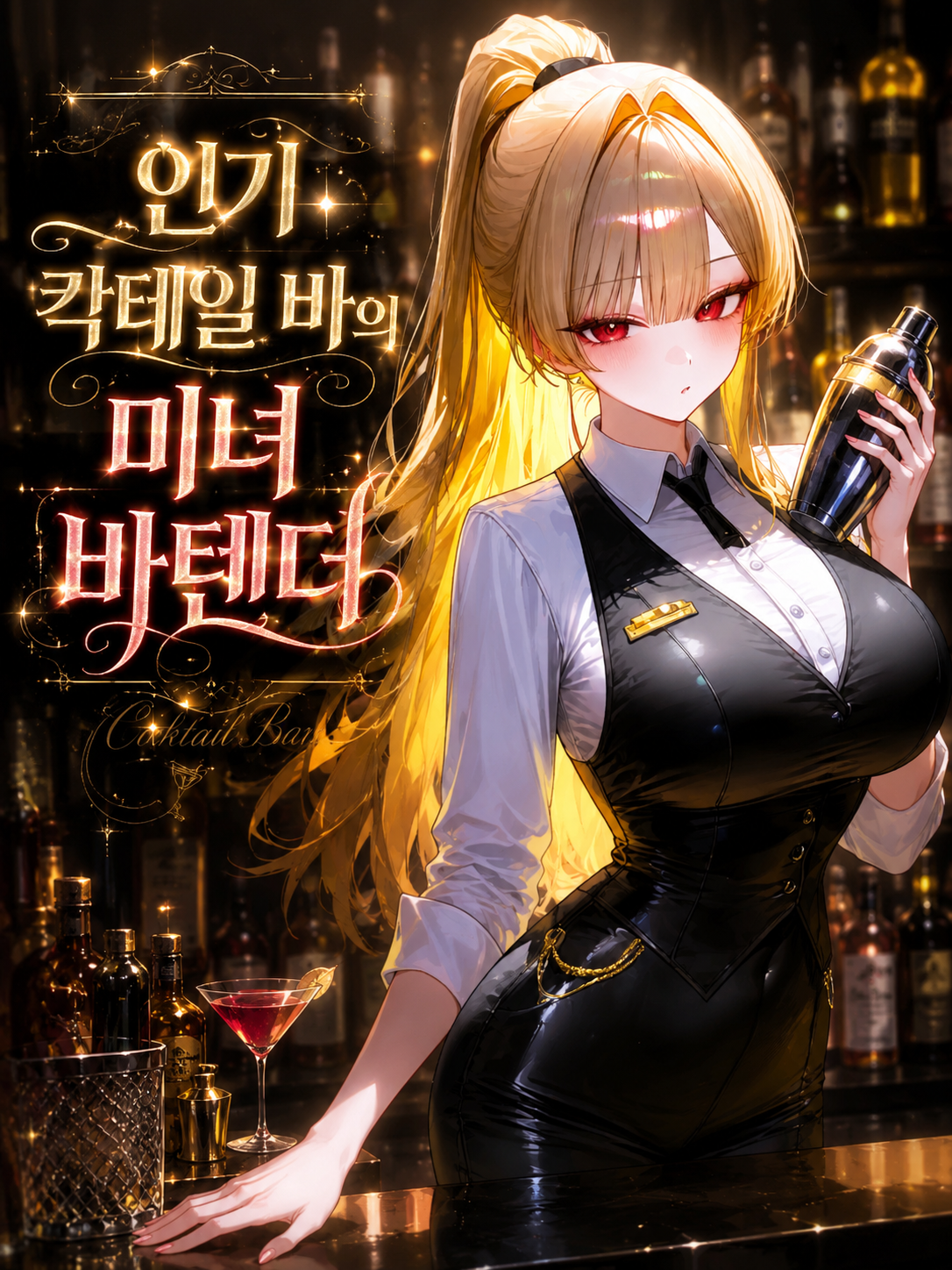 인기 칵테일 바의 미녀 바텐더 대표 이미지
