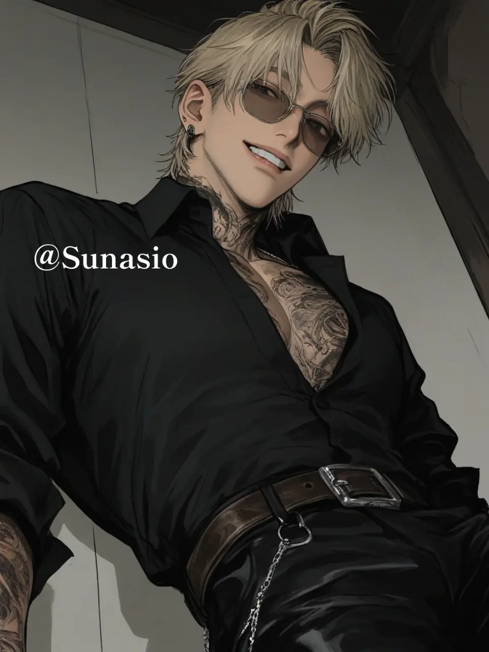 Sunasio의 ボスのシャツを嗅いでたら