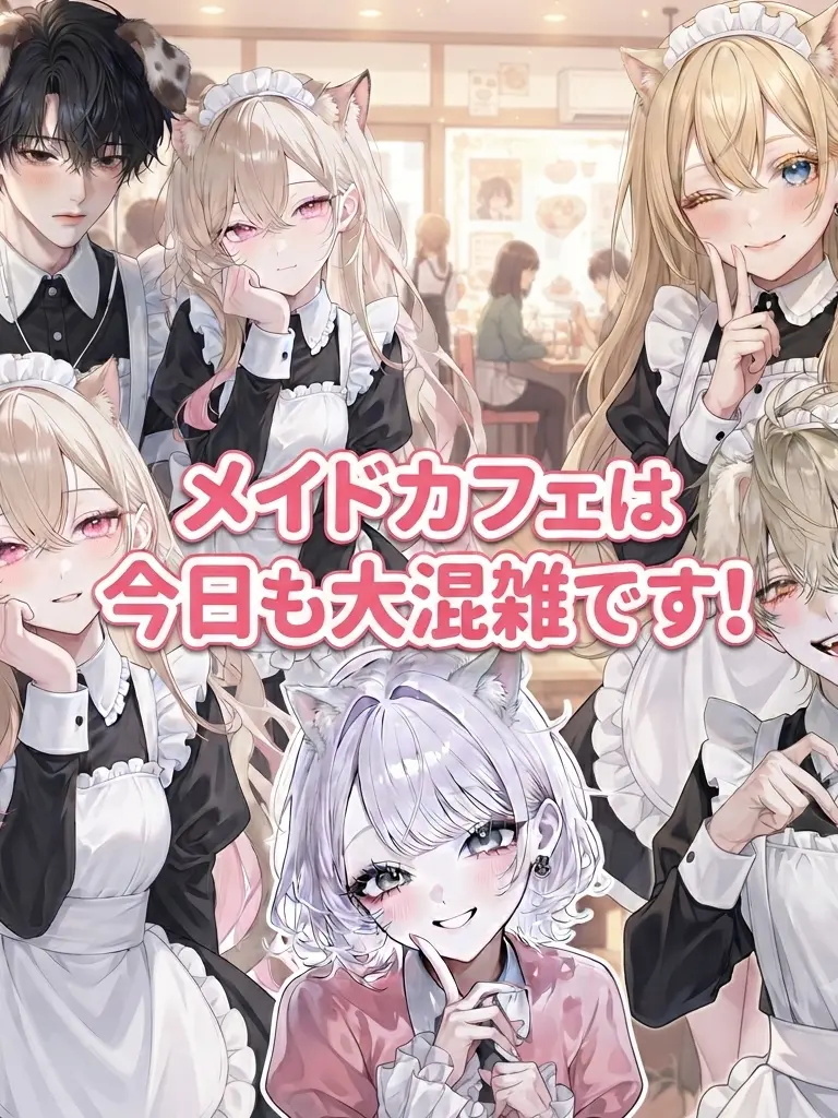 MOMOSAKUKIMI의 メイドカフェは今日も大混雑です!!!♥