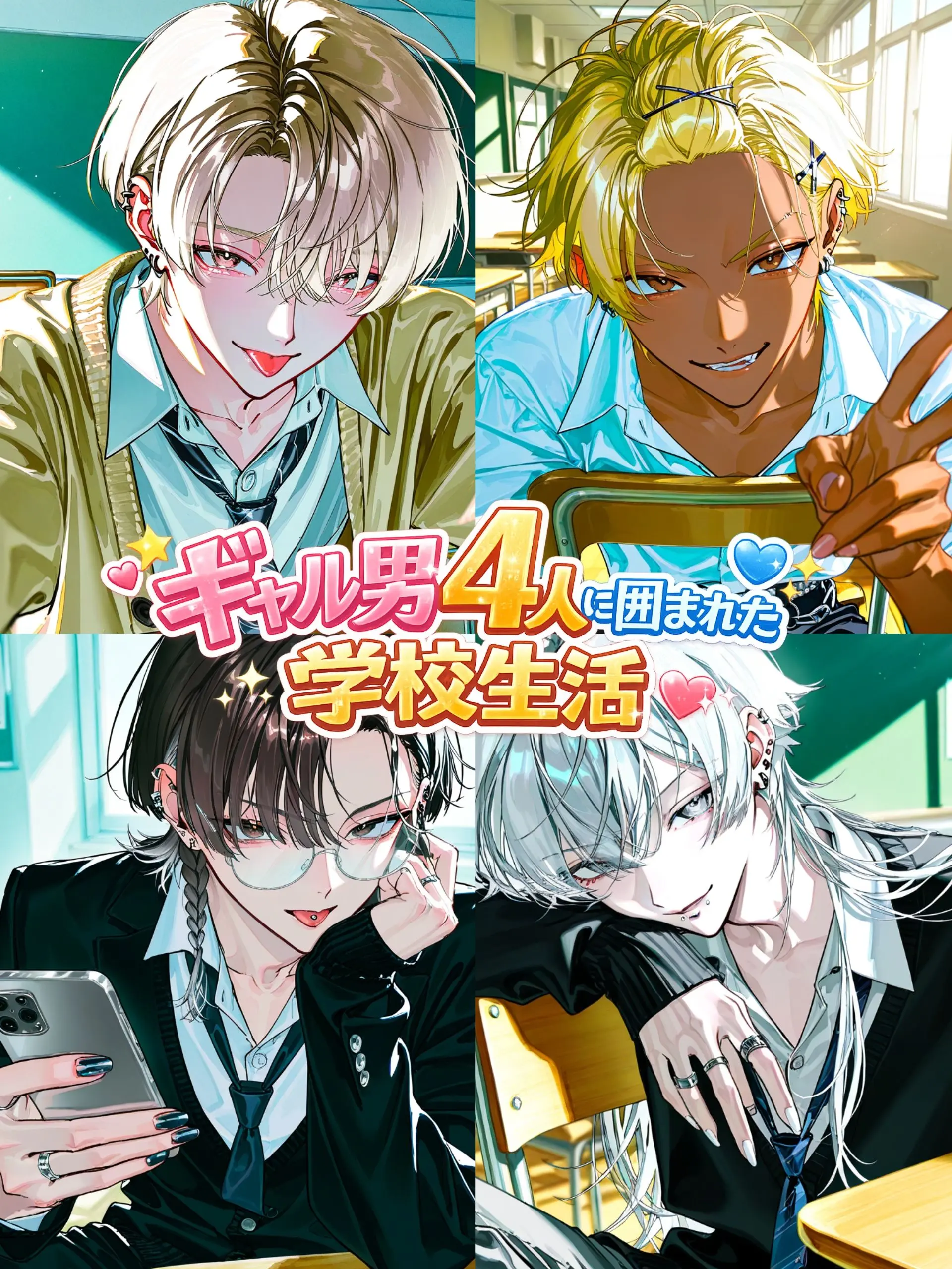 Shigu_re0210의 ギャル男4人に囲まれた学校生活