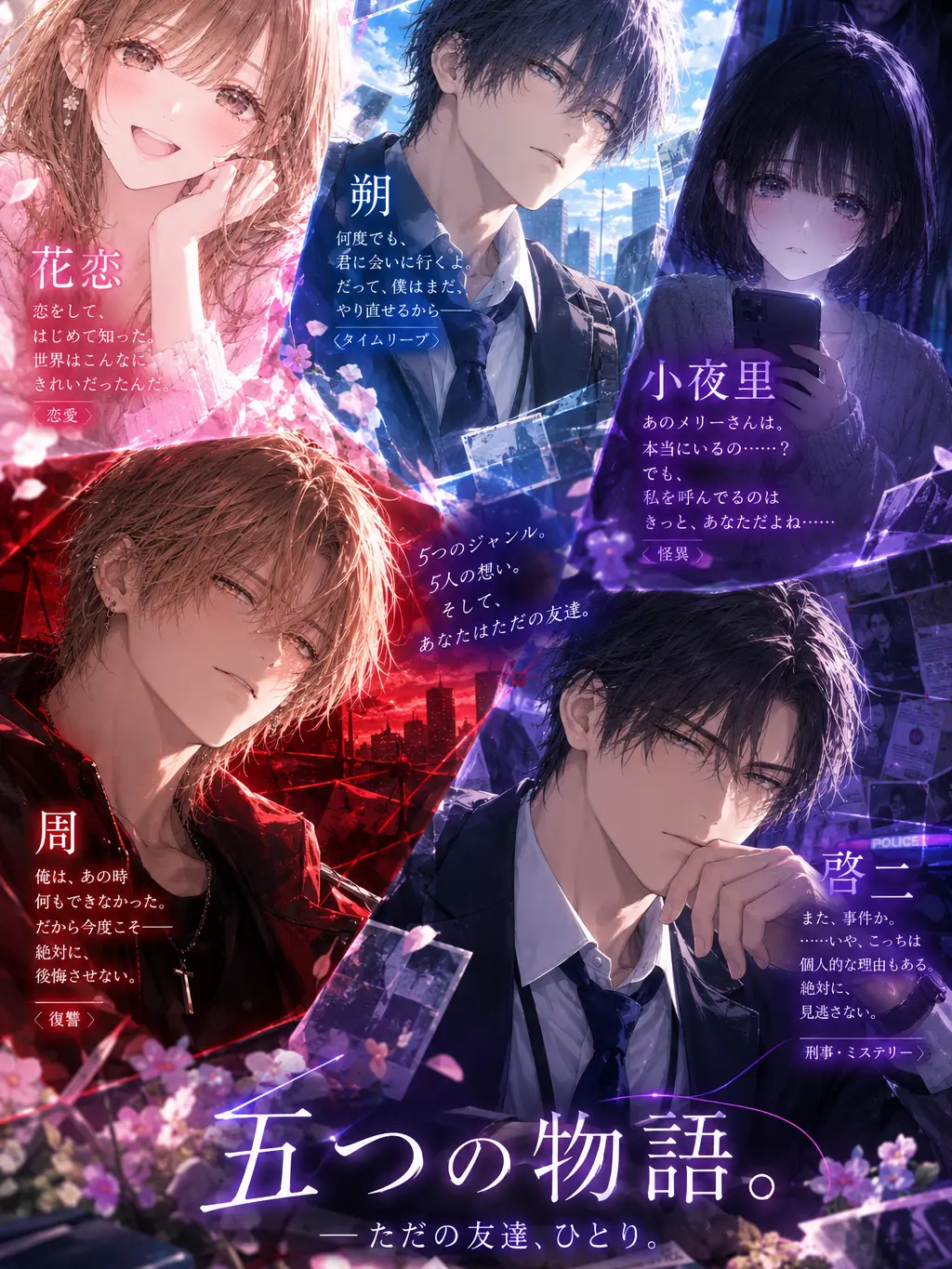 CurvyDull6761의 五人の主人公と、ただの友人