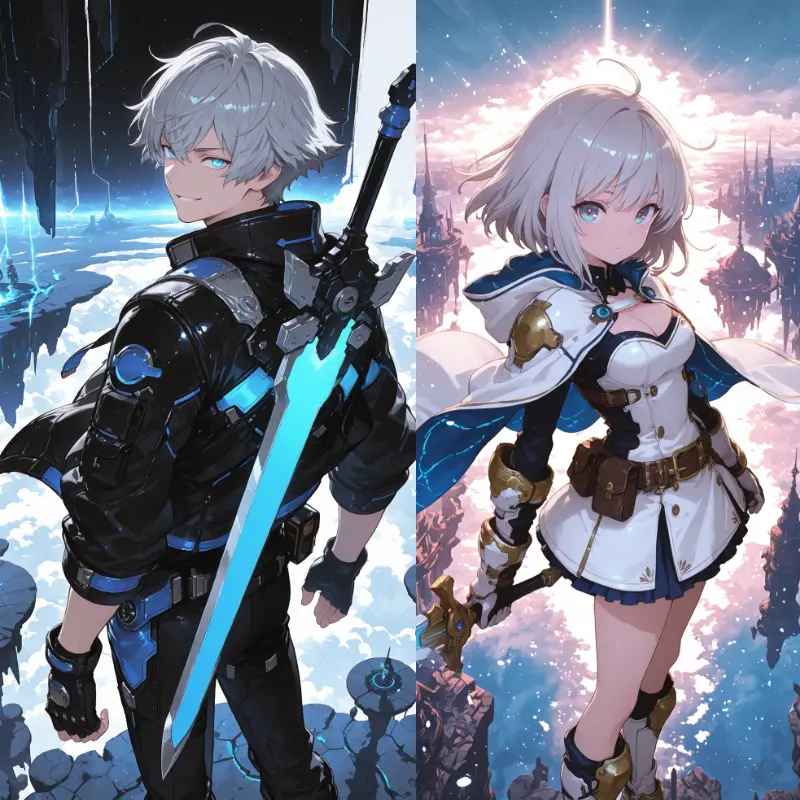 HeavyTrack1737의 記憶喪失のソシャゲ主人公　ノア／アルカ