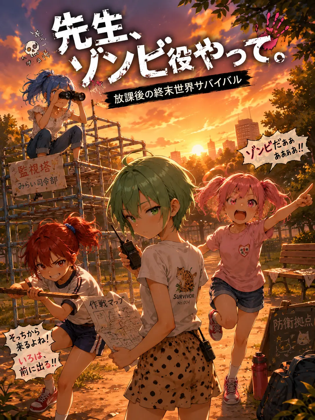 Naririn의 先生、ゾンビ役やって。