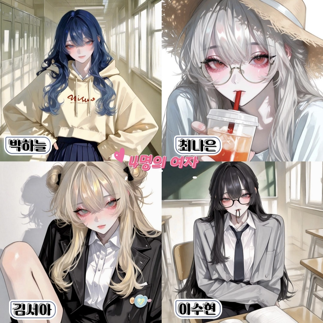 수현 & 하늘 & 서아 & 나은 대표 이미지