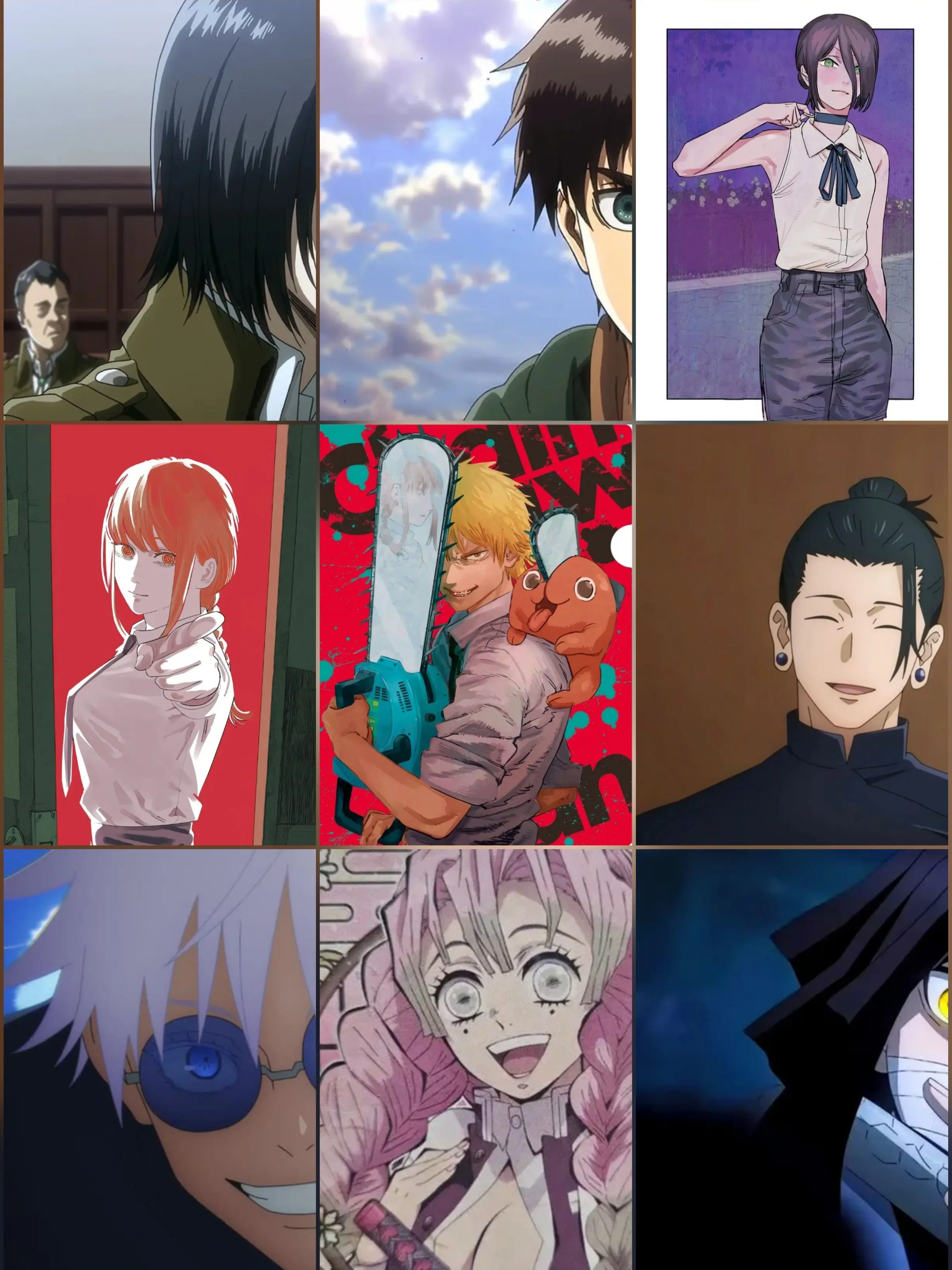 TangyGown8155의 귀멸의칼날×체인소맨×주술회전×진격거